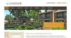 Desktop Screenshot of lakeridge-apts.com